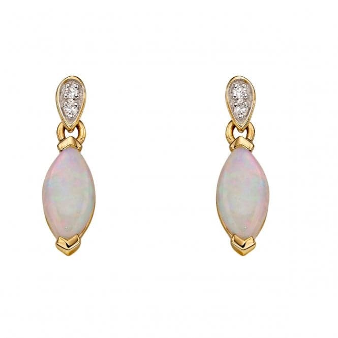 Elements Gold Yellow Gold And Opal Marquise Earrings GE2227WElements GoldGE2227W