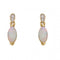 Elements Gold Yellow Gold And Opal Marquise Earrings GE2227WElements GoldGE2227W