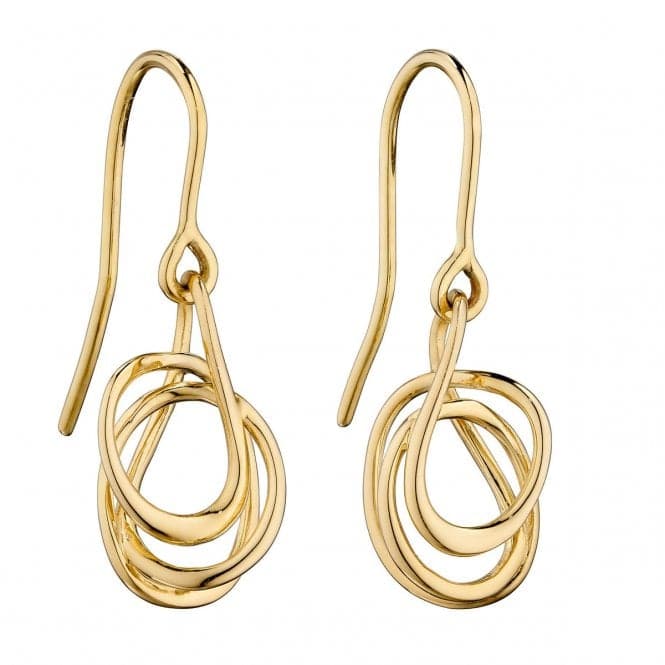 Elements Gold Yellow Gold Plain Wire Wrap Earrings GE2233Elements GoldGE2233