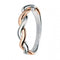 Elements Rose Gold And Rhodium Fixed Twist Ring R3434BeginningsR3434 52