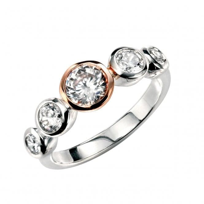 Elements Rose Gold Plated Multi CZ Ring R3321CBeginningsR3321C 52