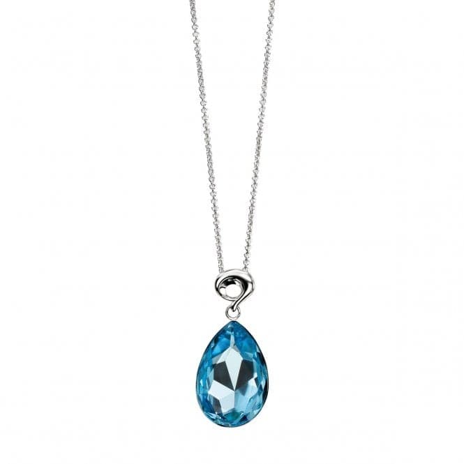 Elements Silver Aquamarine Swarovski Crystal Pendant With Fancy Bale P3215TZ364N192BeginningsP3215T