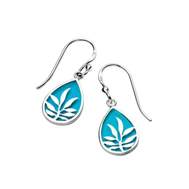 Elements Silver Blue Enamel Teardrop Earrings E4562TZ364BeginningsE4562T