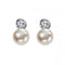 Elements Silver CZ And White Pearl Drop Earrings E3384WZ364BeginningsE3384W