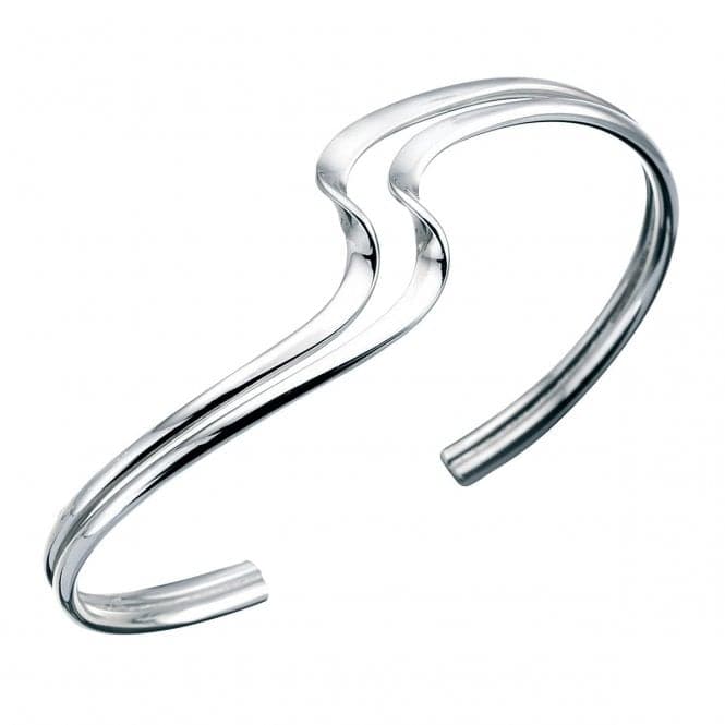 Elements Silver Double Wave Torq Style Bangle B480BeginningsB480