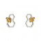 Elements Silver Honeycomb And Bee Silver Yellow Gold Earrings E5676BeginningsE5676
