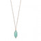 Elements Silver Marquise Cab Aqua Chalcedony Rose Gold Plate Pendant P4690TBeginningsP4690T