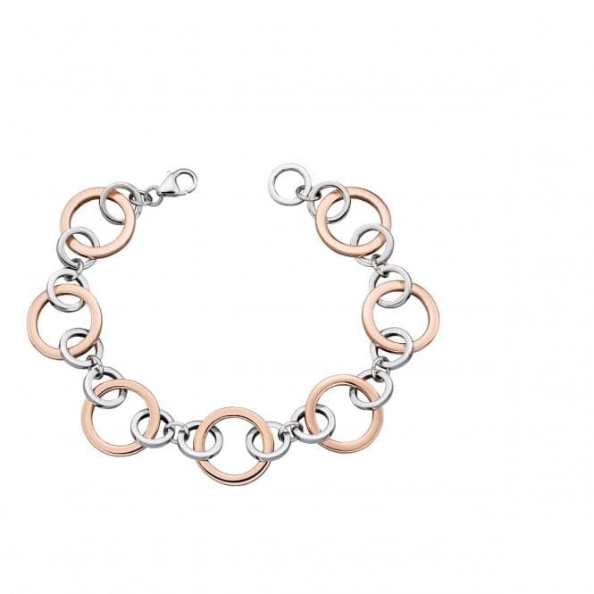 Elements Silver Multi Link Rose Gold Plated Bracelet B5148BeginningsB5148