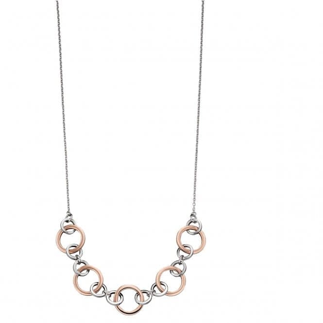 Elements Silver Multi Link Rose Gold Plated Necklace N4294BeginningsN4294