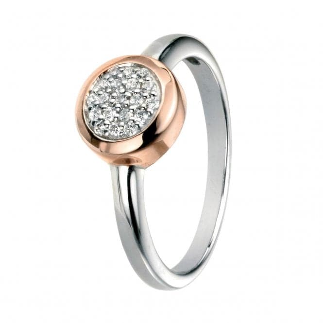 Elements Silver Pave With Rose Gold Surround Ring R3454CBeginningsR3454C 50