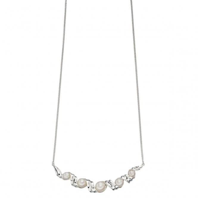 Elements Silver Pearl And Twist Necklace N4175WBeginningsN4175W