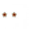 Elements Silver Silver Chrysanthemum Flower Rose Gold Details Earrings E5668BeginningsE5668