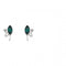 Elements Silver Silver Navette Emerald Swarovski Leafs Earrings E5695GBeginningsE5695G