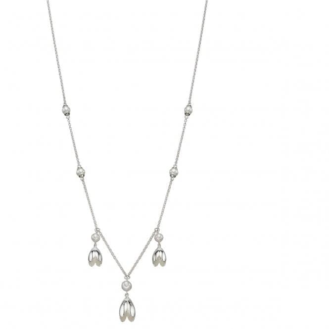 Elements Silver Silver Tulip And Pearl Necklace N4291WBeginningsN4291W