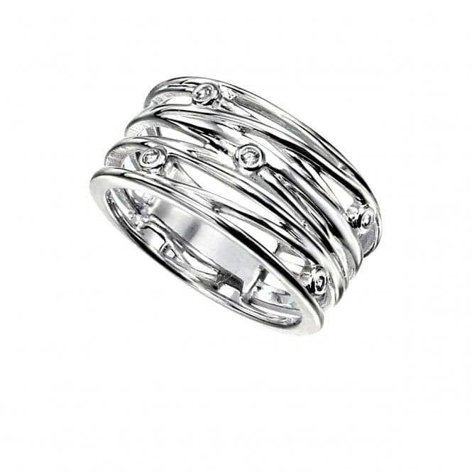 Elements Silver Wrapped Wire Style Ring With CZ R2885CZ360BeginningsR2885C 52