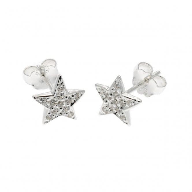 Elements Sterling Silver Clear Cubic Zirconia Star Stud Earrings E4078CBeginningsE4078C