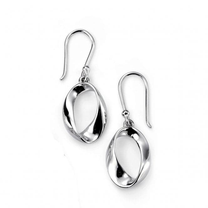 Elements Sterling Silver Open Twist Oval Drop Earrings E4089BeginningsE4089