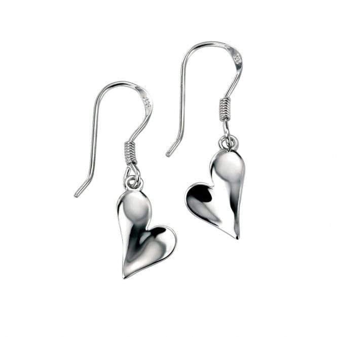 Elements Sterling Silver Silver Polished Heart Earrings E3334BeginningsE3334