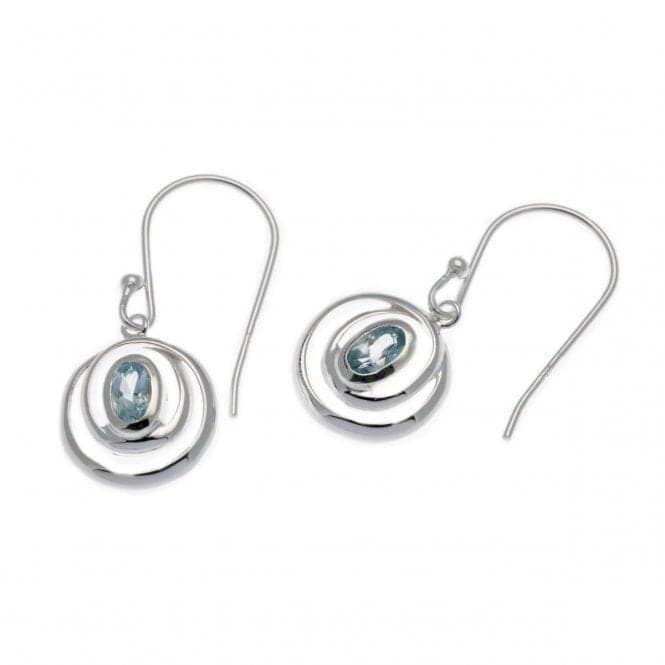 Elements Sterling Silver Sky Blue Topaz Double Loop Earrings E4420TBeginningsE4420T