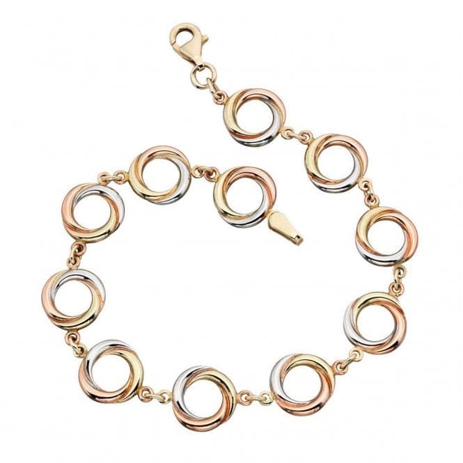 Elements Triple Gold Russian Ring Style Bracelet GB404Z476Elements GoldGB404