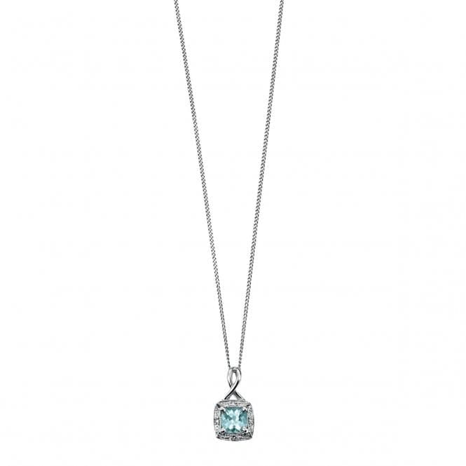 Elements White Gold Aquamarine Pendant Twist Bale GP709TZ475GN143Elements GoldGP709T