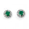 Elements White Gold Emerald Round Earrings Diamond Edge GE888GZ475Elements GoldGE888G