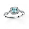 Elements White Gold Ring Twist Aquamarine Pave Diamonds GR327TZ477Elements GoldGR327T 52