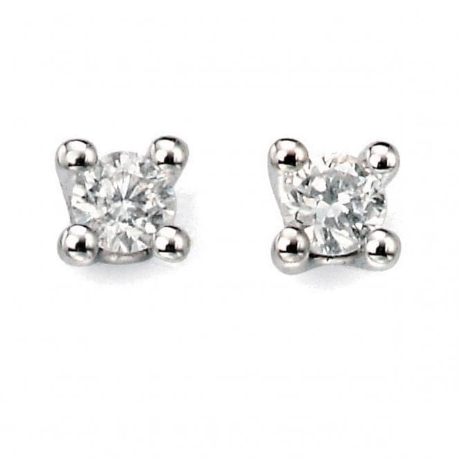 Elements White Gold Solitaire Diamond Earrings GE937Z475Elements GoldGE937