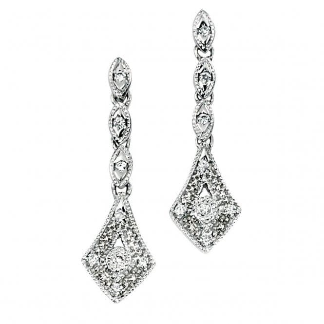 Elements White Gold Vintage Drop Earrings Diamonds GE715Z475Elements GoldGE715