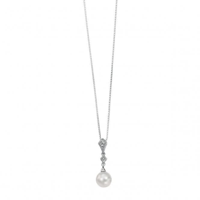 Elements White Gold White Fresh Water Pearl Pendant GP785WZ475GN180Elements GoldGP785W