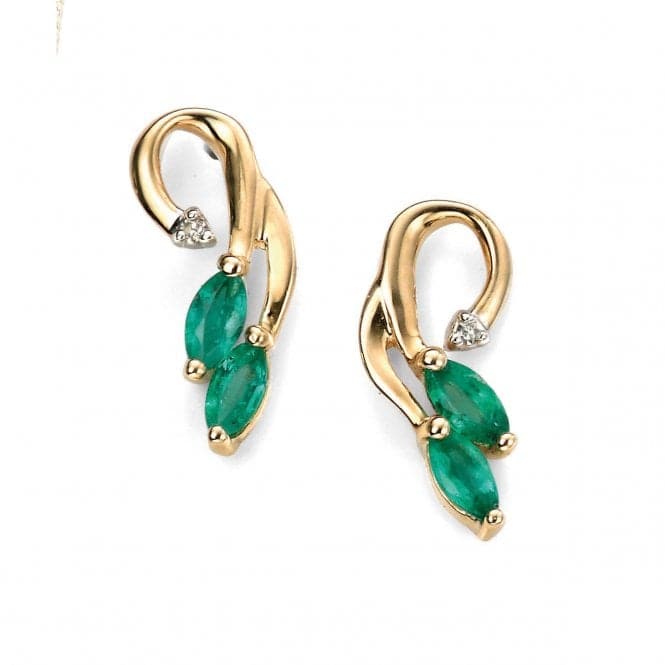 Elements Yellow Diamond Emerald Vine Earrings GE861GZ475Elements GoldGE861G