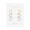Ella Flat Gold Silver And Rose Gold Earrings 4474Joma Jewellery4474