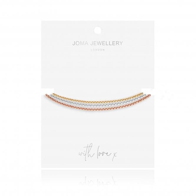 Ella Multi Chain Gold Silver Rose Gold 18cm + 3cm Extender Bracelet 4473Joma Jewellery4473