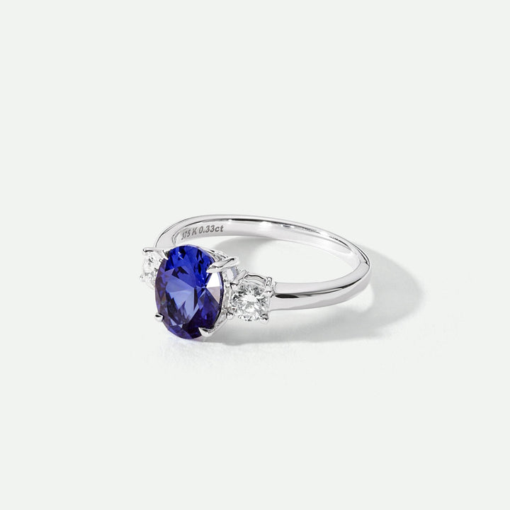 Ellison | 9ct White Gold 0.33ct tw Lab Grown Diamond and Created Sapphire RingCreated BrillianceBA0072173 - Q
