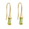 Elongated Green Peridot 9ct Yellow Gold Hook Earrings GE1023GElements GoldGE1023G