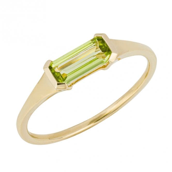 Elongated Green Peridot 9ct Yellow Gold Ring GR620GElements GoldGR620G 52