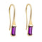 Elongated Purple Amethyst 9ct Yellow Gold Hook Earrings GE1022MElements GoldGE1022M