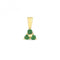 Emerald 3 Stone Pendant PD230EGemstones JewelleryPD230E