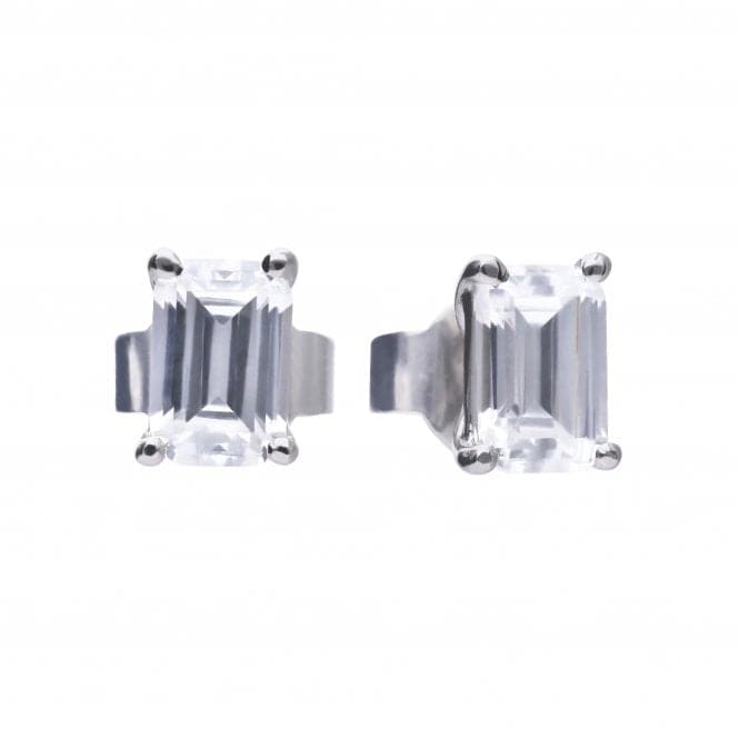 Emerald Cut Cubic Zirconia Studs Earrings E5782DiamonfireE5782