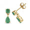 Emerald Round & Pear Drop Earring Earrings ED279EGemstones JewelleryED279E