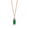 Emerald Yellow Gold Baguette Diamond Deco Pendant GP2185GElements GoldGP2185G