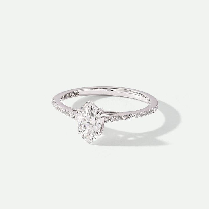 Emily | 9ct White Gold 0.75ct tw Marquise Lab Grown Diamond RingCreated BrillianceBA0073106 - O