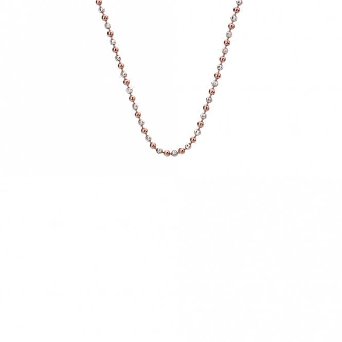 Emozioni 18" Silver and Rose Gold Bead Chain CH019EmozioniCH019