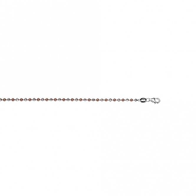 Emozioni 18" Silver and Rose Gold Bead Chain CH019EmozioniCH019