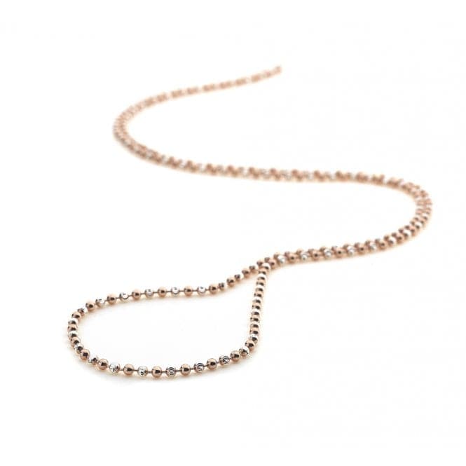 Emozioni 30" Silver and Rose Gold Bead Chain CH020EmozioniCH020