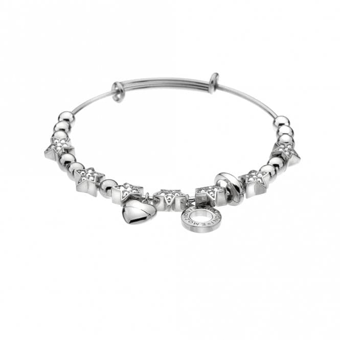 Emozioni Silver Plated Crystal Star Bangle EB012EmozioniEB012