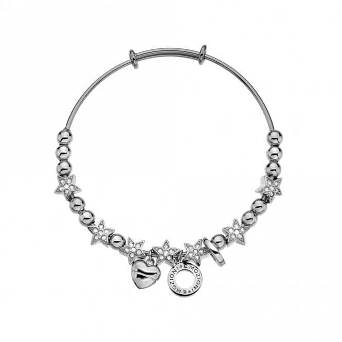 Emozioni Silver Plated Crystal Star Bangle EB012EmozioniEB012