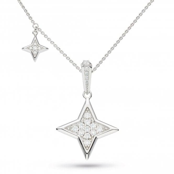 Empire Astoria Starburst Grande Cubic Zirconia Stars Reversible 18" Necklace 90412CZKit Heath90412CZ