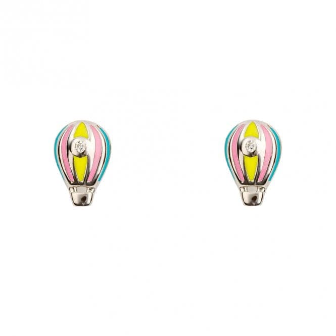 Enamel Hot Air Balloon Diamond Stud Earrings E6327D for DiamondE6327