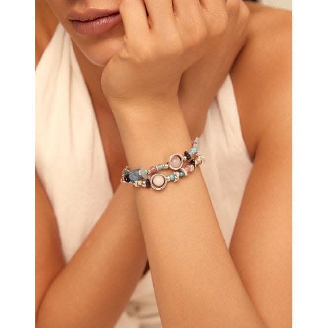 Energy ++ Multicolor Crystal Natural Stone BraceletUNOde50PUL1847MCLMTL0M